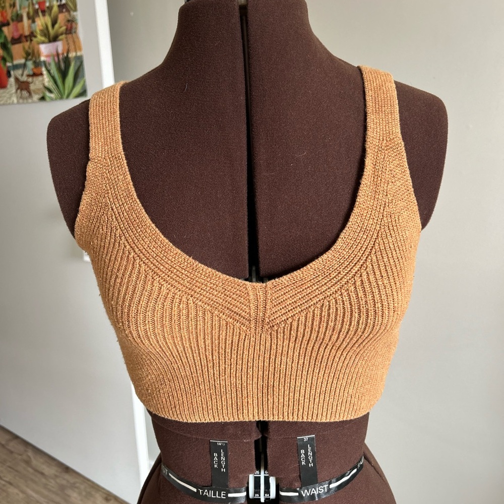 Garage Camel Knit Tank Top